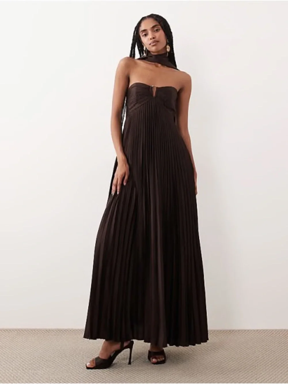 Abercrombie Giselle strapless dress with scarf